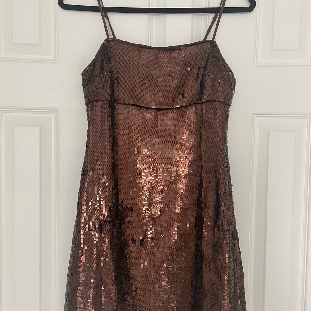 Madewell Sequin Spaghetti Strap Dress